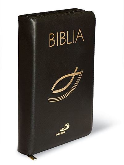 Biblia (oprawa skóra naturalna czarna z suwakiem)